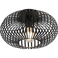 LED Ceiling Lamp - Ceiling Lighting - Trion Johy - E27 Fitting - Round - Industrial - Matte Black - Aluminum - 30cm