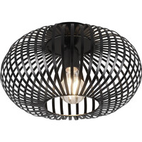 Trion Johy LED ceiling lamp matte black Ø30cm industrial