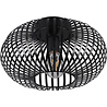 HLW LED LED Ceiling Lamp - Ceiling Lighting - Trion Johy - E27 Fitting - Round - Industrial - Matte Black - Aluminum - 30cm