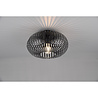 HLW LED LED Ceiling Lamp - Ceiling Lighting - Trion Johy - E27 Fitting - Round - Industrial - Matte Black - Aluminum - 30cm