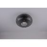 HLW LED LED Ceiling Lamp - Ceiling Lighting - Trion Johy - E27 Fitting - Round - Industrial - Matte Black - Aluminum - 30cm
