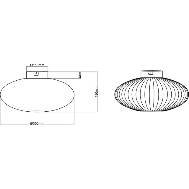 HLW LED LED Ceiling Lamp - Ceiling Lighting - Trion Johy - E27 Fitting - Round - Industrial - Matte Black - Aluminum - 30cm