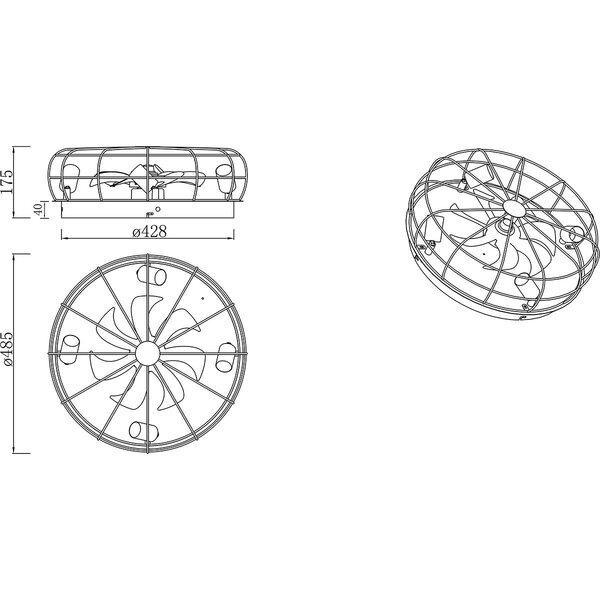 HLW LED LED Plafondlamp met Ventilator - Plafondventilator - Trion Turbind - E27 Fitting - Afstandsbediening - Rond - Mat Zwart - Aluminium HLW LED LED Plafondlamp met Ventilator - Plafondventilator - Trion Turbind - E27 Fitting - Afstandsbediening - Rond - Mat Zwart - Aluminium