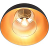 Ronde mat zwarte LED plafondlamp met E27 fitting en maximaal 40W vermogen