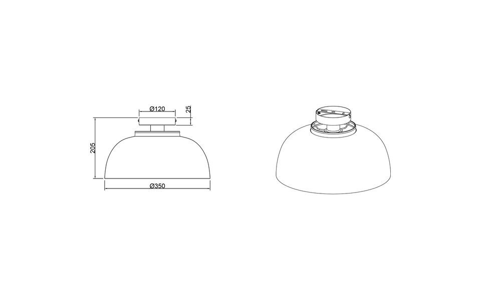 HLW LED LED Ceiling Lamp - Ceiling Lighting - Trion Palmo - E27 Fitting - Round - Matte Black - Aluminum