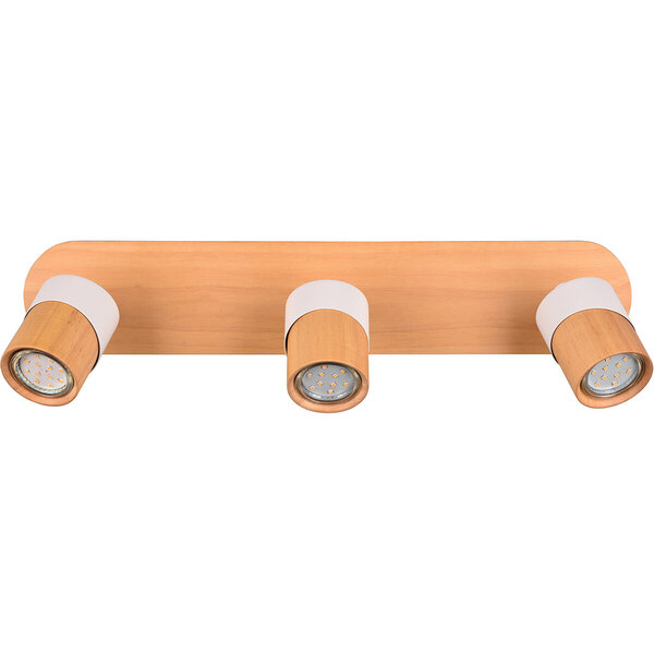 HLW LED LED Plafondspot - Trion Arnia - GU10 Fitting - 3-lichts - Rond - Hout/Wit - Natuurhout HLW LED LED Plafondspot - Trion Arnia - GU10 Fitting - 3-lichts - Rond - Hout/Wit - Natuurhout