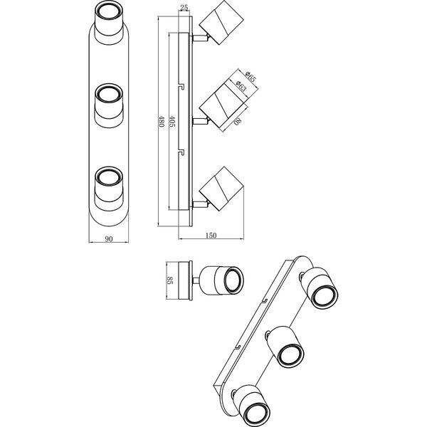 HLW LED LED Plafondspot - Trion Arnia - GU10 Fitting - 3-lichts - Rond - Hout/Wit - Natuurhout HLW LED LED Plafondspot - Trion Arnia - GU10 Fitting - 3-lichts - Rond - Hout/Wit - Natuurhout
