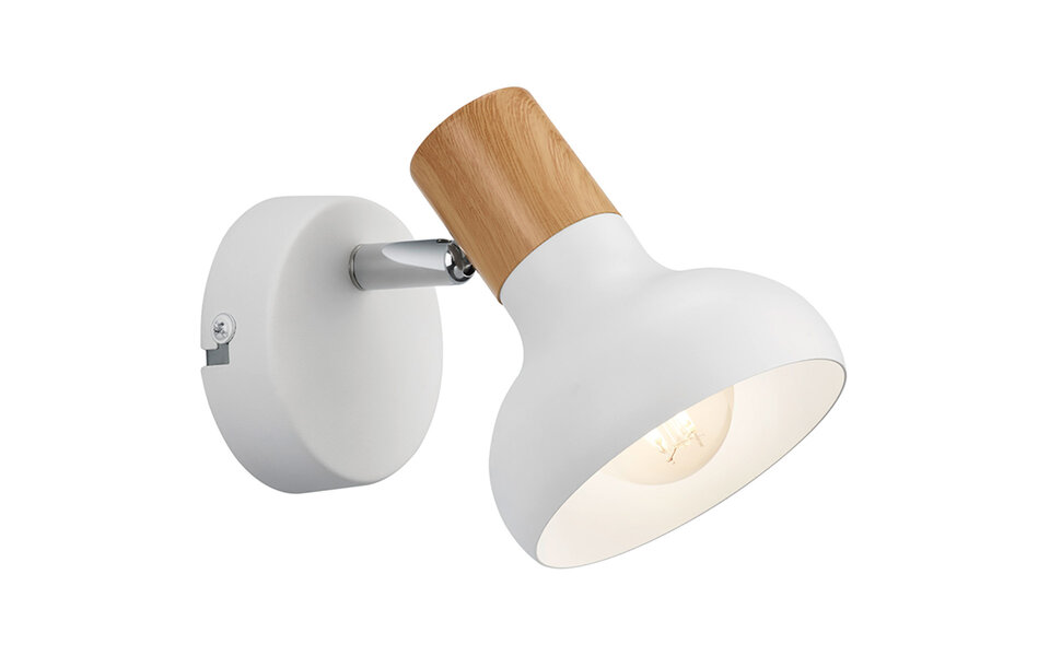 HLW LED LED Wandspot - Trion Livori - E14 Fitting - 1-lichts - Rond - Mat Wit - Metaal