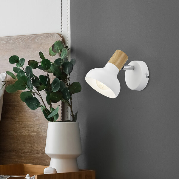 HLW LED LED Wandspot - Trion Livori - E14 Fitting - 1-lichts - Rond - Mat Wit - Metaal HLW LED LED Wandspot - Trion Livori - E14 Fitting - 1-lichts - Rond - Mat Wit - Metaal