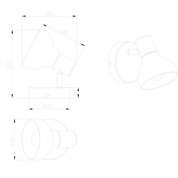 HLW LED LED Wandspot - Trion Livori - E14 Fitting - 1-lichts - Rond - Mat Wit - Metaal HLW LED LED Wandspot - Trion Livori - E14 Fitting - 1-lichts - Rond - Mat Wit - Metaal