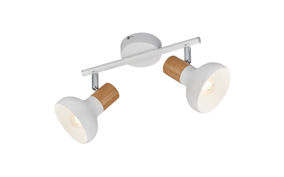 HLW LED LED Ceiling Spotlight - Trion Livori - E14 Fitting - 2-light - Rectangular - Matte White - Metal