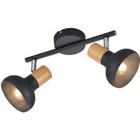 Trion Livori LED ceiling spotlight 2-light matte black E14