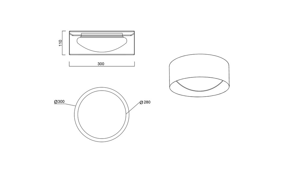 HLW LED LED Ceiling Lamp - Trion Lukaku - Warm White - 3000K - 12W - Round - Taupe - Textile HLW LED LED Ceiling Lamp - Trion Lukaku - Warm White - 3000K - 12W - Round - Taupe - Textile