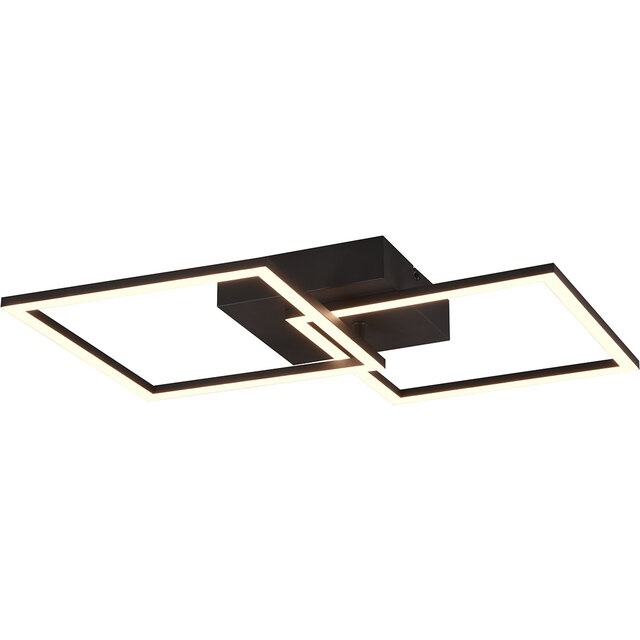 Trion Square LED Plafondlamp 20W 2250lm Mat Zwart Verlichting per ruimte