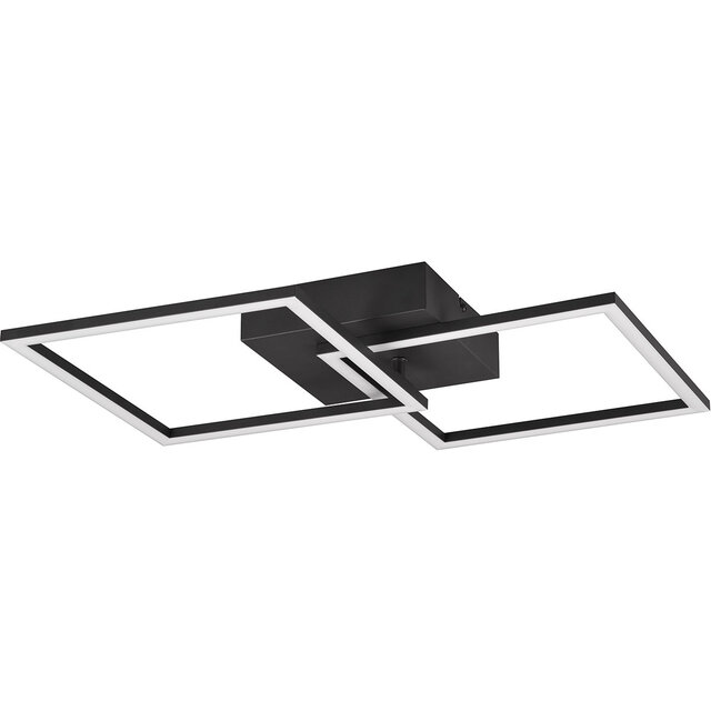 HLW LED LED Ceiling Light - Ceiling Lighting - Trion Square - 20W - Warm White 3000K - Square - Matte Black - Metal HLW LED LED Ceiling Light - Ceiling Lighting - Trion Square - 20W - Warm White 3000K - Square - Matte Black - Metal