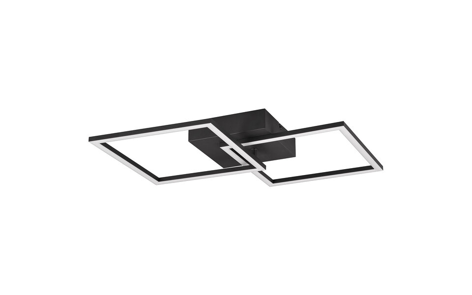 HLW LED LED Ceiling Light - Ceiling Lighting - Trion Square - 20W - Warm White 3000K - Square - Matte Black - Metal HLW LED LED Ceiling Light - Ceiling Lighting - Trion Square - 20W - Warm White 3000K - Square - Matte Black - Metal