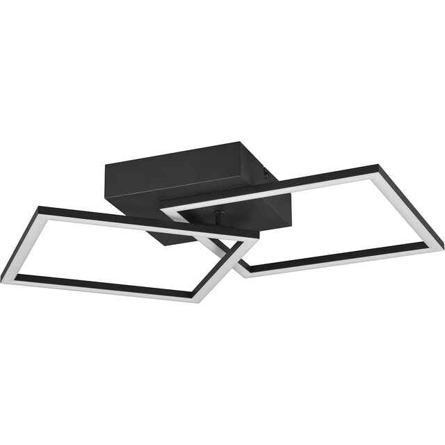 HLW LED LED Ceiling Light - Ceiling Lighting - Trion Square - 20W - Warm White 3000K - Square - Matte Black - Metal HLW LED LED Ceiling Light - Ceiling Lighting - Trion Square - 20W - Warm White 3000K - Square - Matte Black - Metal