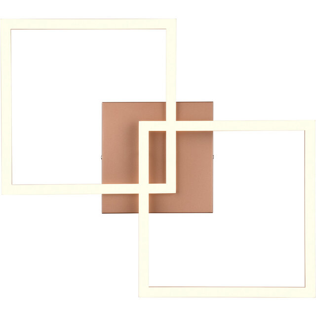 HLW LED LED Ceiling Light - Ceiling Lighting - Trion Square - 20W - Warm White 3000K - Square - Coffee - Metal