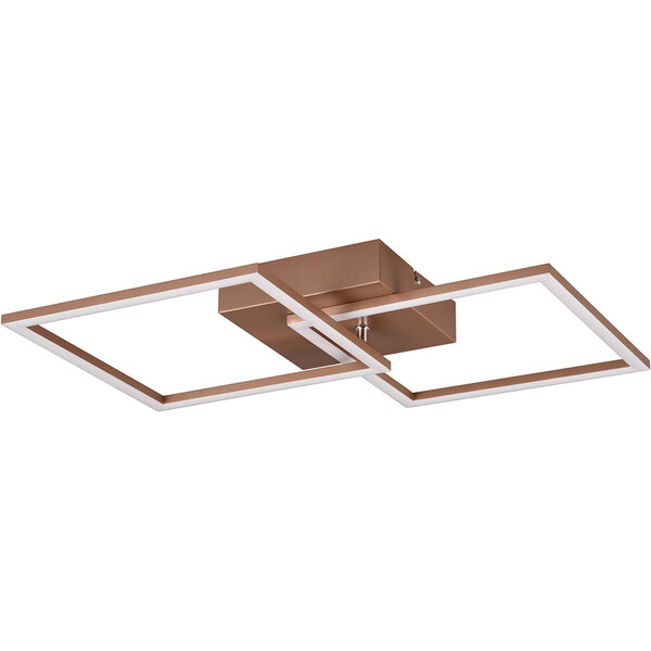 HLW LED LED Plafondlamp - Plafondverlichting - Trion Square - 20W - Warm Wit 3000K - Vierkant - Coffee - Metaal HLW LED LED Plafondlamp - Plafondverlichting - Trion Square - 20W - Warm Wit 3000K - Vierkant - Coffee - Metaal