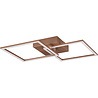 HLW LED LED Ceiling Light - Ceiling Lighting - Trion Square - 20W - Warm White 3000K - Square - Coffee - Metal