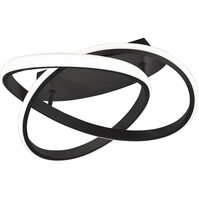 Trion Source LED plafondlamp mat zwart 18W dimbaar Ø45cm