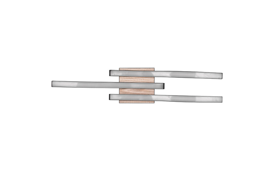 HLW LED LED Plafondlamp - Plafondverlichting - Trion Dalga - 3-lichts - 5W - 3000K - Warm Wit - Gebogen Vorm - Bruin - MDF HLW LED LED Plafondlamp - Plafondverlichting - Trion Dalga - 3-lichts - 5W - 3000K - Warm Wit - Gebogen Vorm - Bruin - MDF