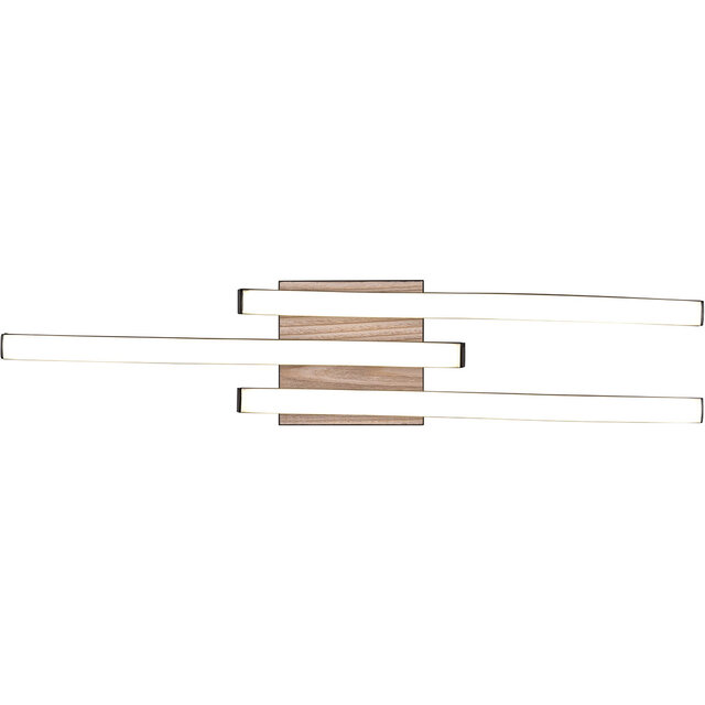 HLW LED LED Ceiling Lamp - Ceiling Lighting - Trion Dalga - 3-light - 5W - 3000K - Warm White - Curved Shape - Brown - MDF