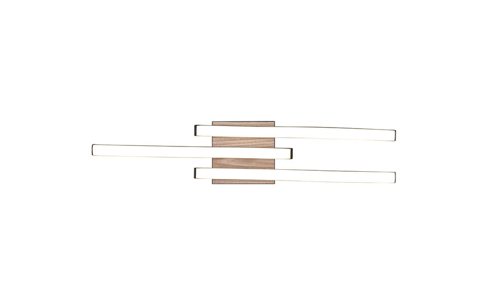 HLW LED LED Plafondlamp - Plafondverlichting - Trion Dalga - 3-lichts - 5W - 3000K - Warm Wit - Gebogen Vorm - Bruin - MDF HLW LED LED Plafondlamp - Plafondverlichting - Trion Dalga - 3-lichts - 5W - 3000K - Warm Wit - Gebogen Vorm - Bruin - MDF