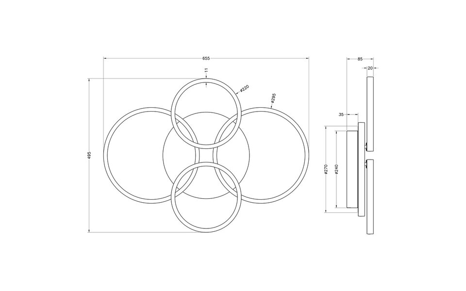HLW LED LED Plafondlamp - Plafondverlichting - Trion Serai - 27W - Natuurlijk Wit 4000K - Dimbaar - Rond - Chroom - Metaal