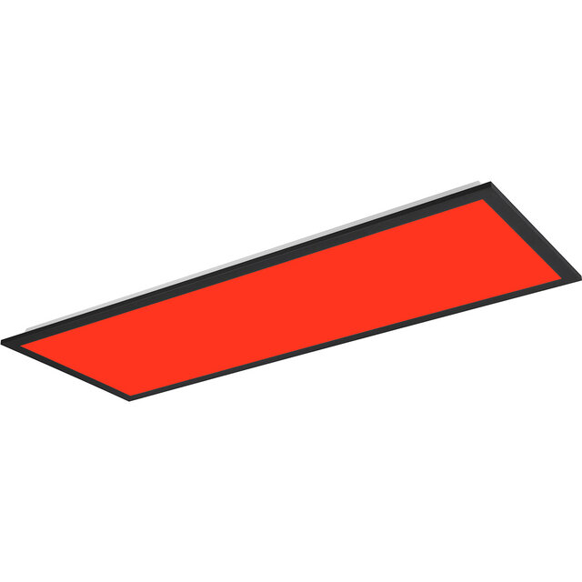 HLW LED LED Ceiling Lamp - Ceiling Lighting - Trion Atex XL - 31W - RGBW - Dimmable - Adjustable Color - Remote Control - Night Light - Matte Black - Metal