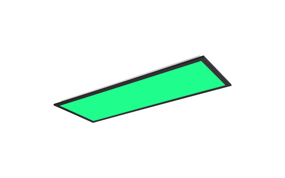 HLW LED LED Plafondlamp - Plafondverlichting - Trion Atex XL - 31W - RGBW - Dimbaar - Aanpasbare Kleur - Afstandsbediening - Nachtlamp - Mat Zwart - Metaal