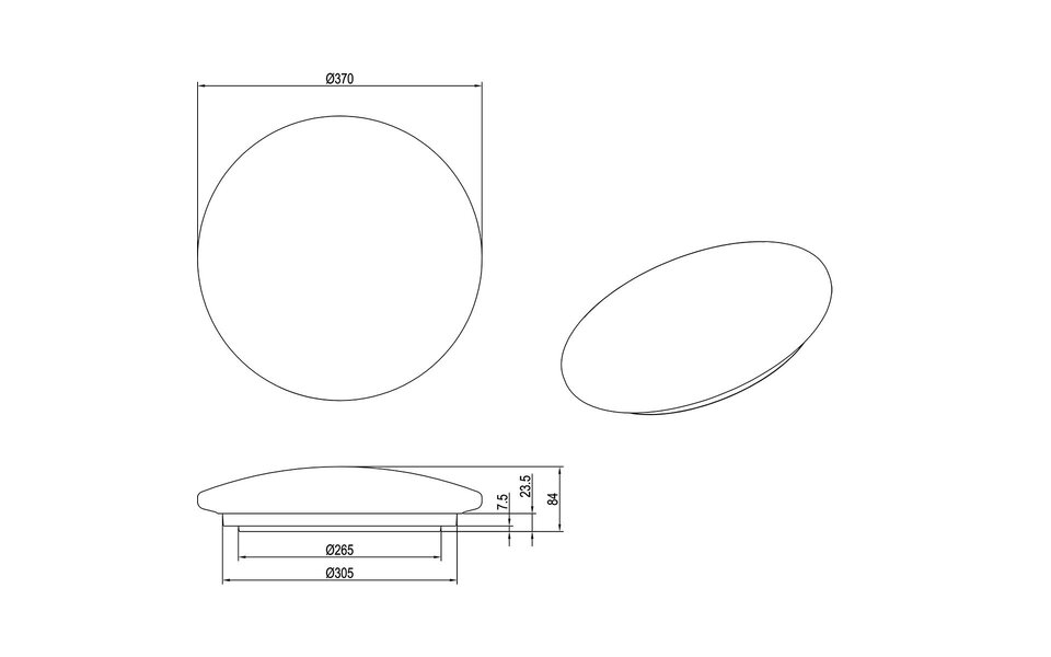 HLW LED LED Plafondlamp - Badkamerlamp - Trion Arte - 15W - Spatwaterdicht IP44 - Warm Wit 3000K - Rond - Multicolor - Kunststof