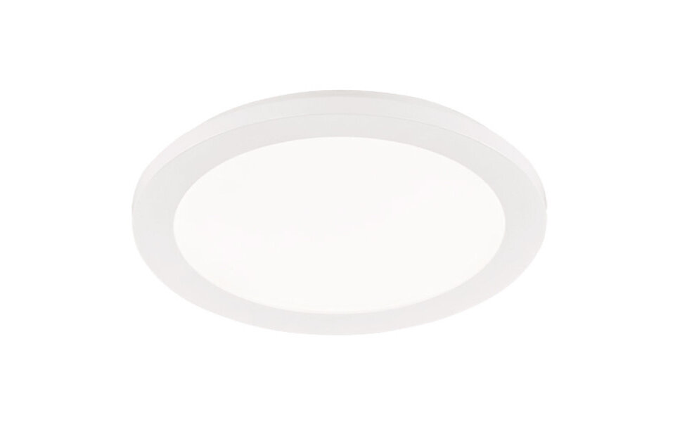 HLW LED LED Ceiling Light - Bathroom Light - Trion Camy - Surface Mounted Round 13W - Splashproof IP44 - Dimmable - Warm White 3000K - Matte White