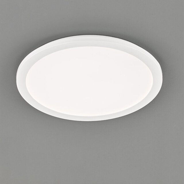 HLW LED LED Plafondlamp - Badkamerlamp - Trion Camy - Opbouw Rond 22W - Spatwaterdicht IP44 - Dimbaar - Warm Wit 3000K - Mat Wit