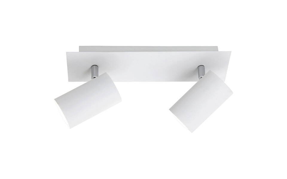 HLW LED LED Ceiling Spotlight - Trion Mary - GU10 Fitting - 2-light - Rectangular - Matte White - Aluminum