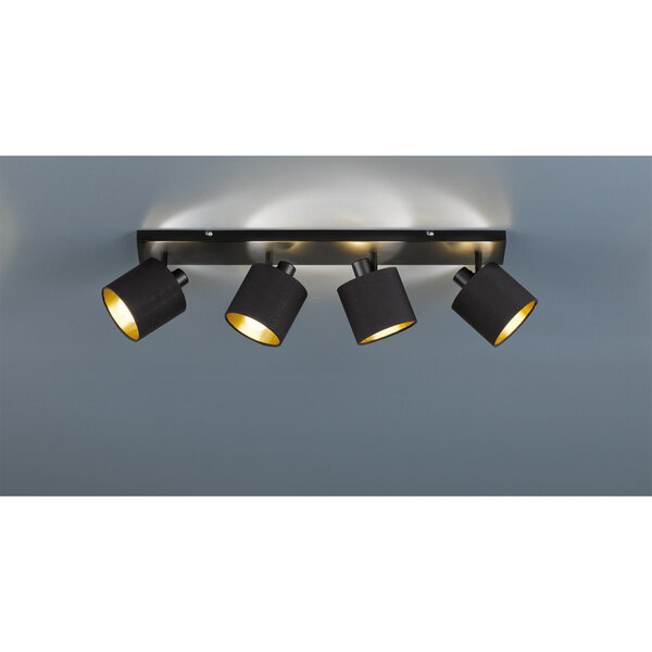 HLW LED LED Plafondspot - Plafondverlichting - Trion Torry - E14 Fitting - 4-lichts - Rechthoek - Mat Zwart - Aluminium HLW LED LED Plafondspot - Plafondverlichting - Trion Torry - E14 Fitting - 4-lichts - Rechthoek - Mat Zwart - Aluminium