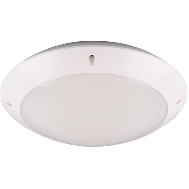Ronde mat witte LED plafondlamp Ø26 cm met E27 fitting en waterdichte IP54 behuizing Ronde mat witte LED plafondlamp Ø26 cm met E27 fitting en waterdichte IP54 behuizing