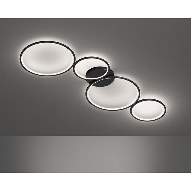 HLW LED LED Ceiling Light - Trion Rondy - 37W - Warm White 3000K - Dimmable - Round - Matte Black - Aluminum HLW LED LED Ceiling Light - Trion Rondy - 37W - Warm White 3000K - Dimmable - Round - Matte Black - Aluminum
