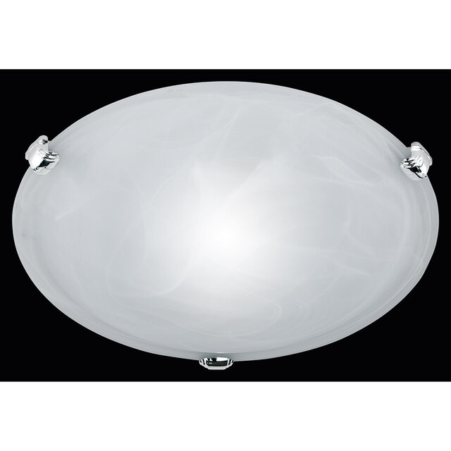 ronde LED plafondlamp 30cm matte nikkel met E27 fitting geschikt tot 40W binnenverlichting