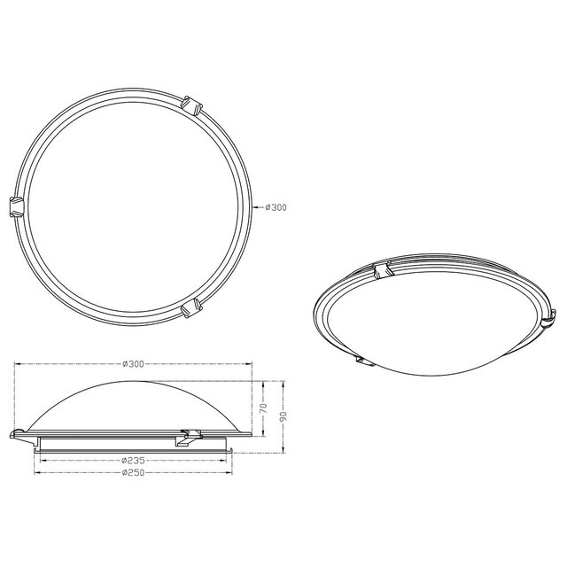 HLW LED LED Plafondlamp - Plafondverlichting - Trion Adirona - E27 Fitting - Rond - Mat Nikkel - Aluminium