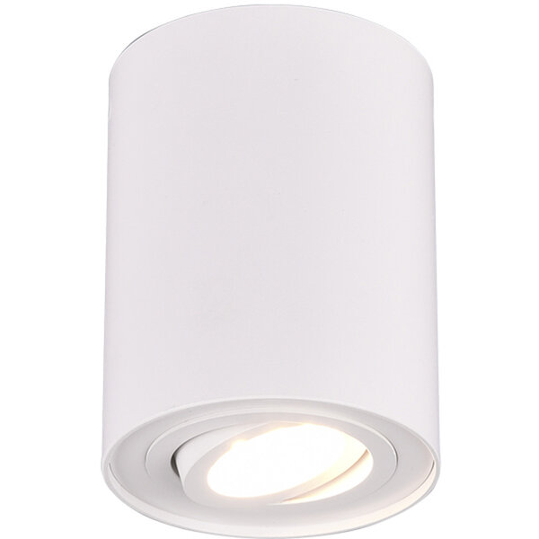 HLW LED LED Plafondlamp - Plafondverlichting - Trion Cosmin - GU10 Fitting - 1-lichts - Rond - Mat Wit - Aluminium HLW LED LED Plafondlamp - Plafondverlichting - Trion Cosmin - GU10 Fitting - 1-lichts - Rond - Mat Wit - Aluminium