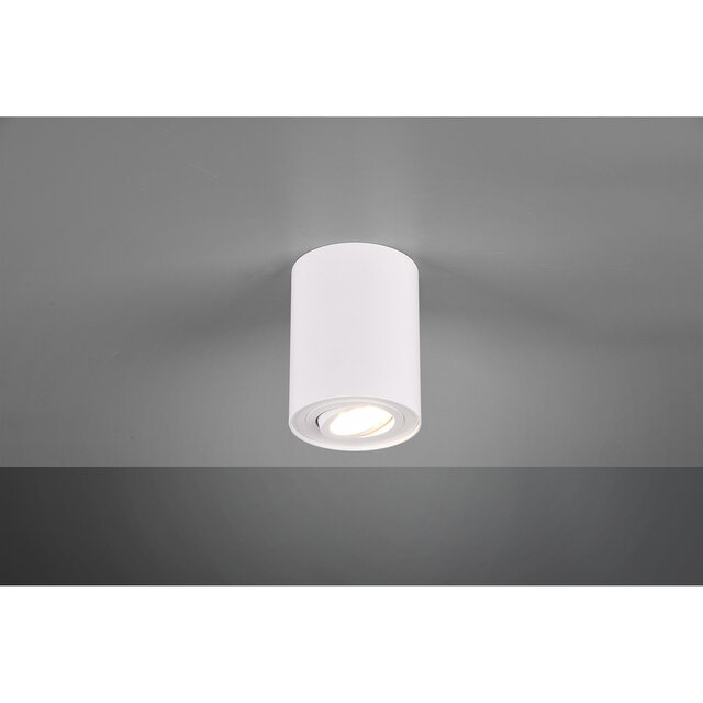 HLW LED LED Ceiling Light - Ceiling Lighting - Trion Cosmin - GU10 Fitting - 1-light - Round - Matte White - Aluminum