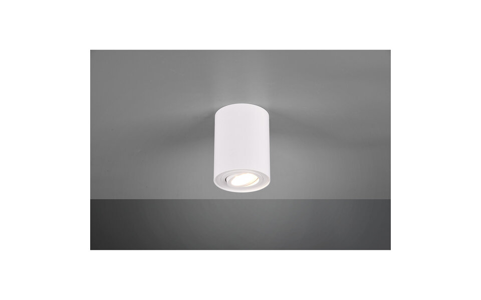 HLW LED LED Ceiling Light - Ceiling Lighting - Trion Cosmin - GU10 Fitting - 1-light - Round - Matte White - Aluminum