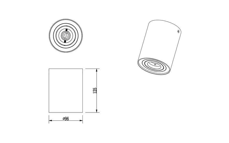 HLW LED LED Ceiling Light - Ceiling Lighting - Trion Cosmin - GU10 Fitting - 1-light - Round - Matte White - Aluminum