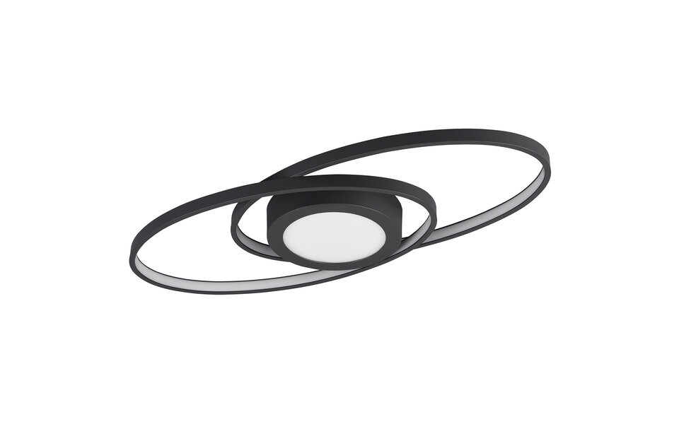 HLW LED LED Ceiling Light - Trion Galon - 27W - Warm White 3000K - Dimmable - Round - Matte Anthracite - Aluminum