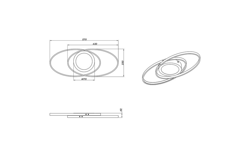 HLW LED LED Ceiling Light - Trion Galon - 27W - Warm White 3000K - Dimmable - Round - Matte Anthracite - Aluminum