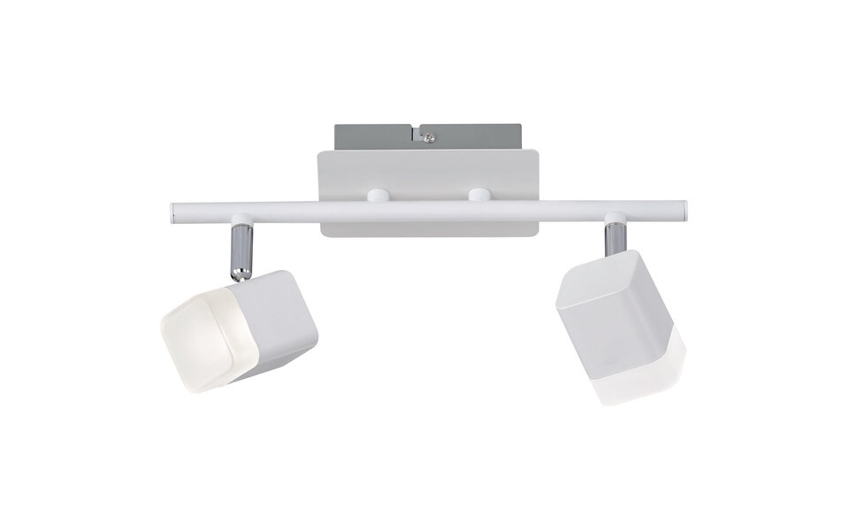 HLW LED LED Plafondspot - Trion Ribon - 8W - Warm Wit 3000K - 2-lichts - Rechthoek - Mat Wit - Aluminium
