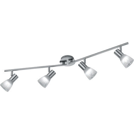 LED Plafondspot - Trion Vosta - E14 Fitting - 16W - Warm Wit 3000K - 4-lichts - Rechthoek - Mat Nikkel - Aluminium LED Plafondspot - Trion Vosta - E14 Fitting - 16W - Warm Wit 3000K - 4-lichts - Rechthoek - Mat Nikkel - Aluminium