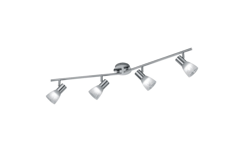 HLW LED LED Plafondspot - Trion Vosta - E14 Fitting - 16W - Warm Wit 3000K - 4-lichts - Rechthoek - Mat Nikkel - Aluminium