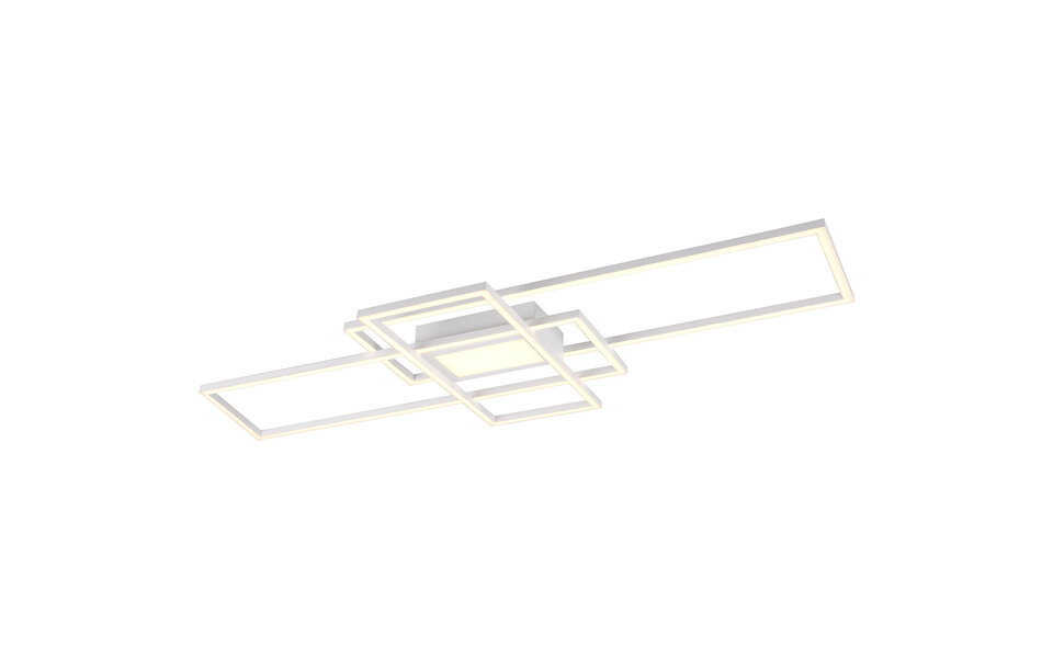HLW LED LED Ceiling Lamp - Ceiling Lighting - Trion Urano - 60W - Adjustable Color - Remote Control - Dimmable - Rectangle - Matte White - Aluminum